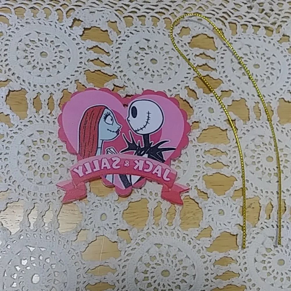 Valentine's Day, Halloween Ornament, home Decor, lightweight, Jack and Sally New